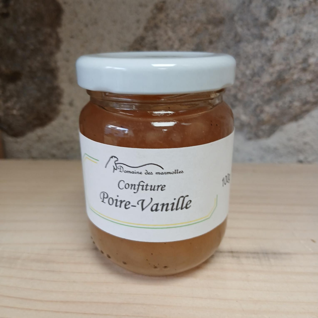 Confiture poire vanille 100g Haute Loire 