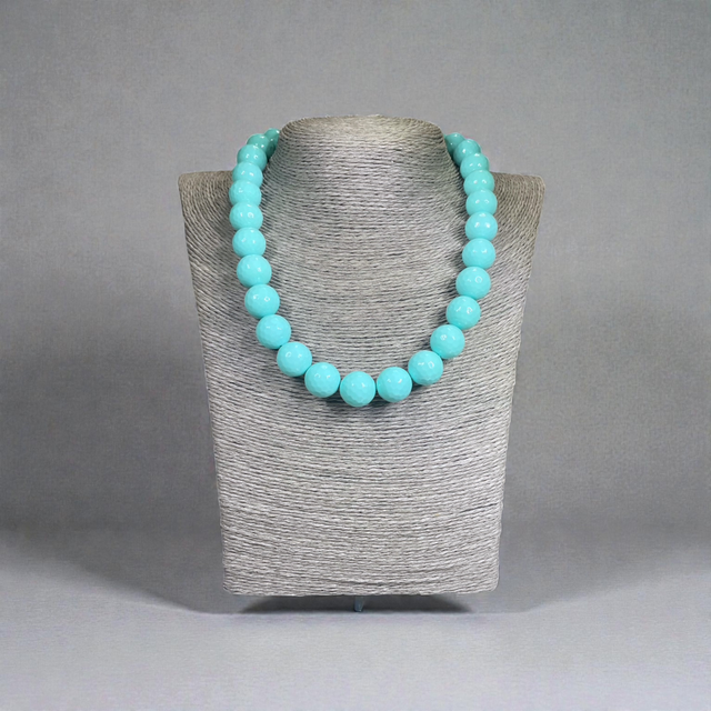 Turquoise shell pearl necklace