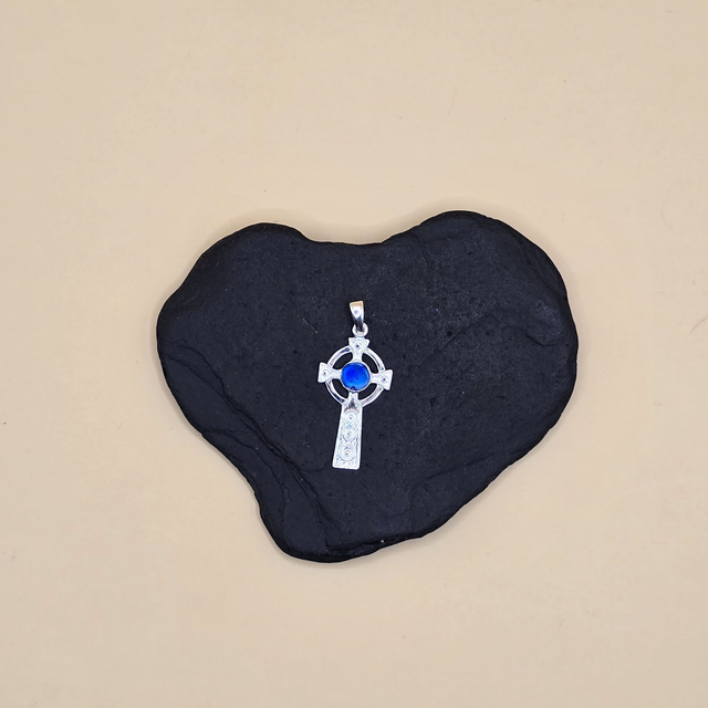 925 Cross Pendants with Scottish Seaglass & Sterling Silver