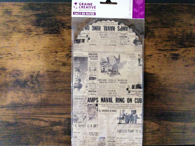 Sac en papier journal