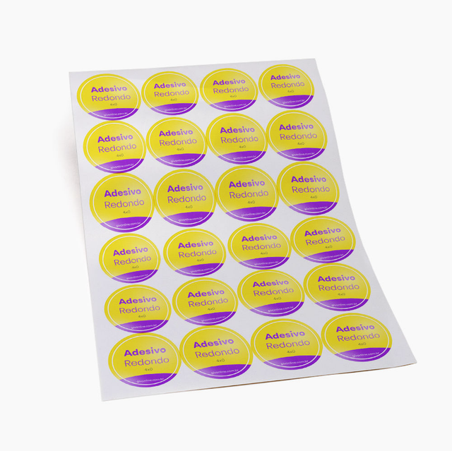 Folha adesiva impressa 