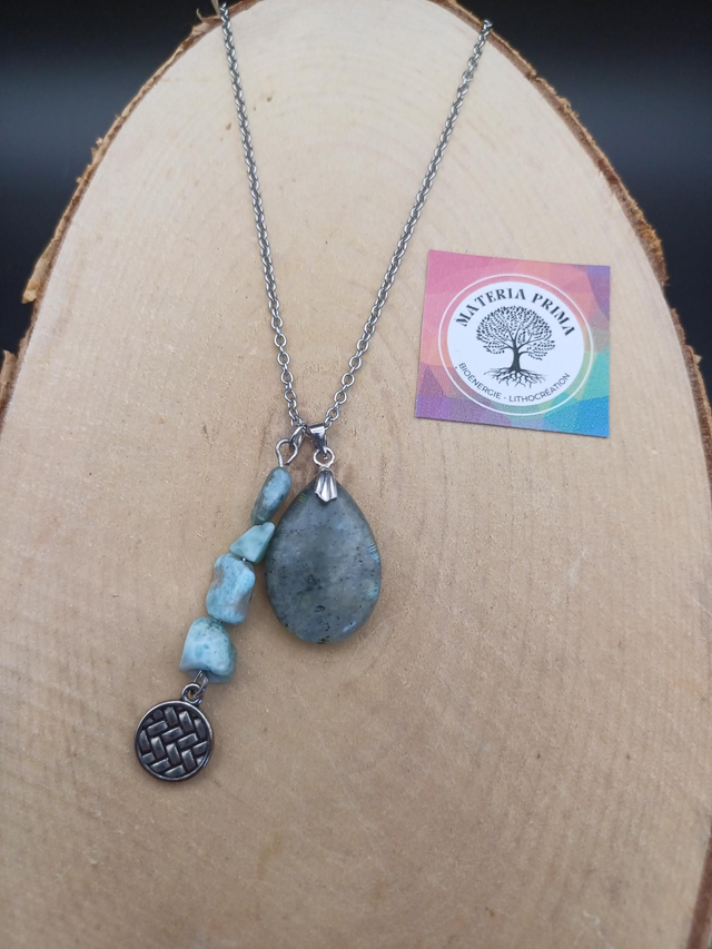 Collier labradorite / larimar
