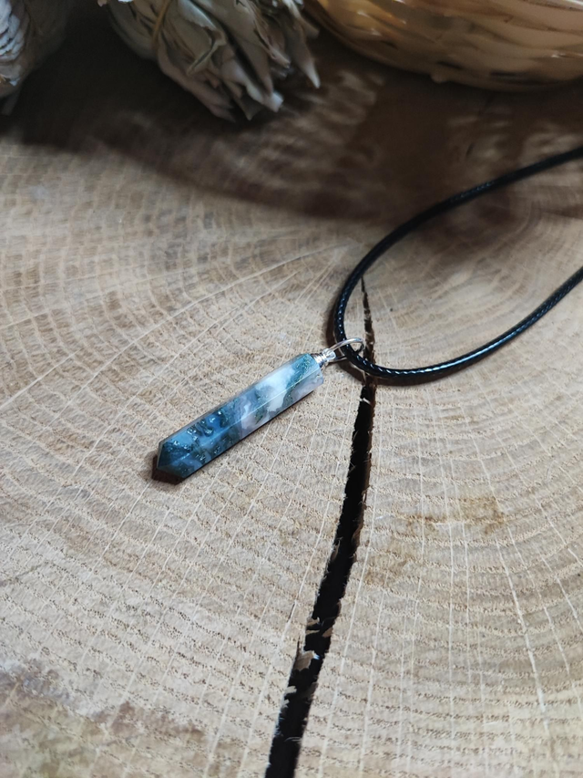 Pendentif Agate Mousse 2