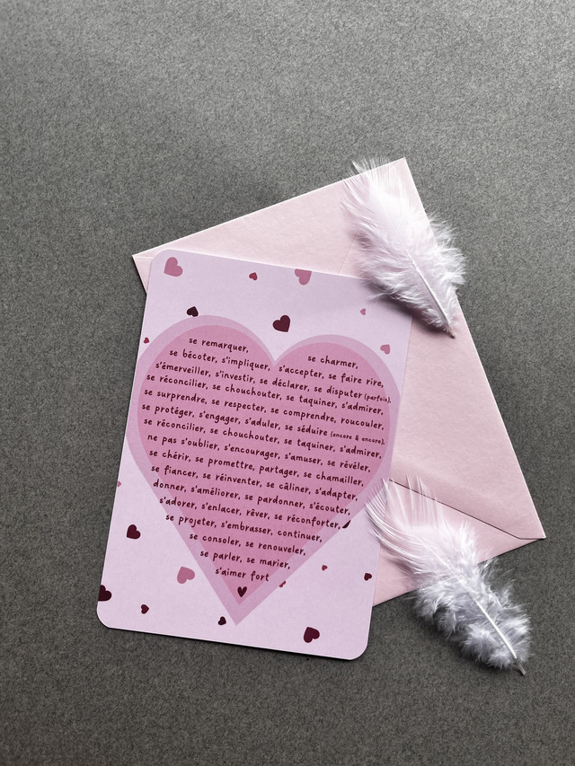 Carte de vœux &quot;Des mots d&#039;Amour, des mots de tous les jours&quot;