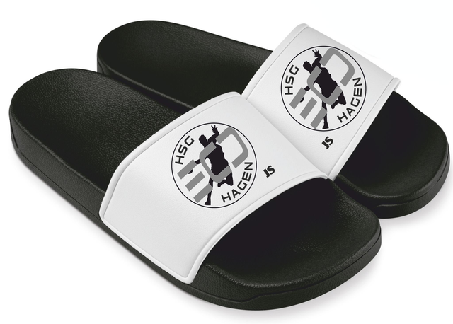 Badelatschen mit Logo und Initialen