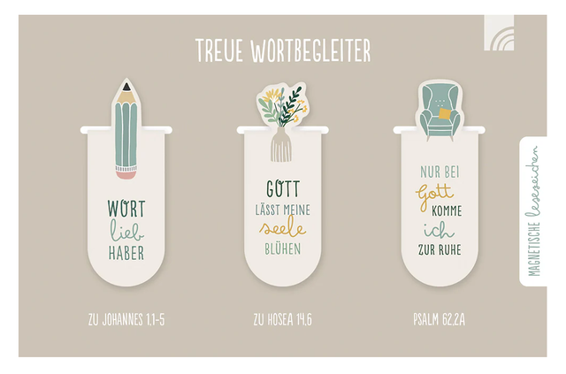 Treue Wortbegleiter (3 Magnetlesezeichen)