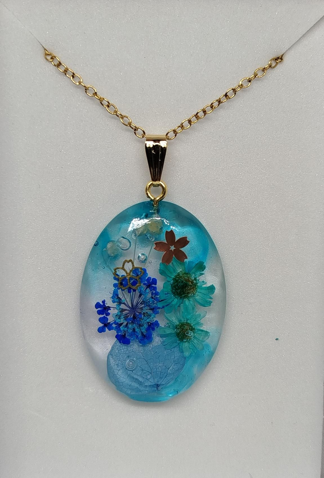 Collier pendentif Lou coloris turquoise 