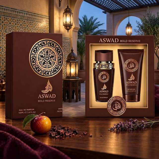 AFAQ - Aswad Bold Reserve (coffret 2 pièces) eau de parfum 100 ml Gel douche 150 ml
