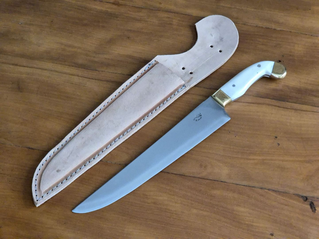 Faca Churrasco Bearzi Sorocabana 10 Pol Aço Inox Cabo Osso