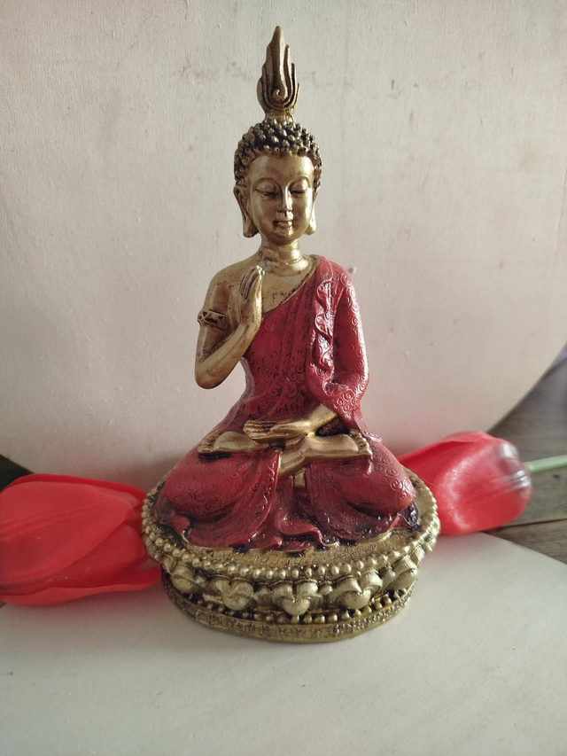 Statue Bouddha &quot;Sagesse en Flamme&quot;