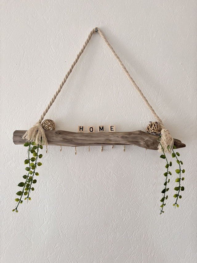 Support à crochets bois flotté personnalisable