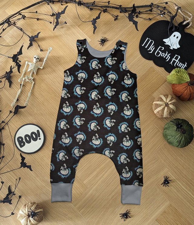 Punk Skull Childrens Romper