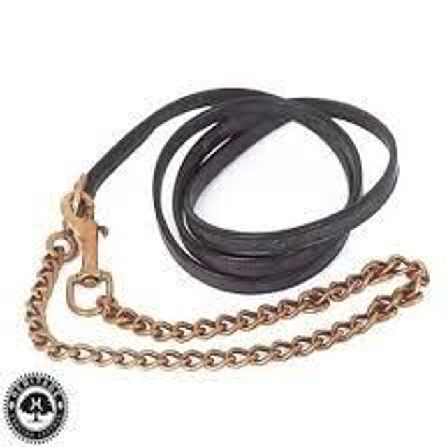 Heritage Leather Lead and Chain 1/2&quot;
