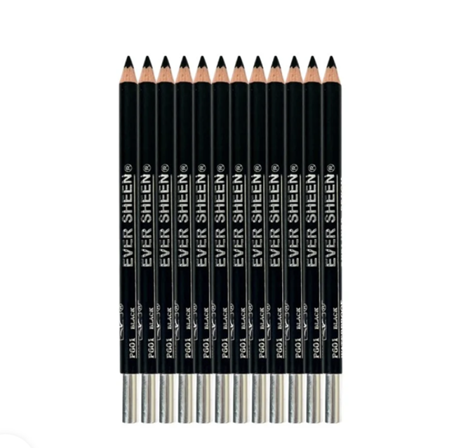 Lot de 12 Crayons poil à poil haute précision - Black