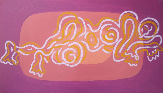 Akt, 46x79 akryl płótno 2016