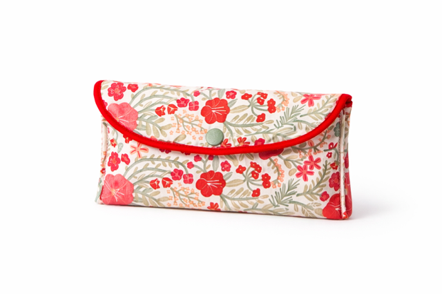 Pochette à lunettes nettoyante réversible modèle « Pensées »