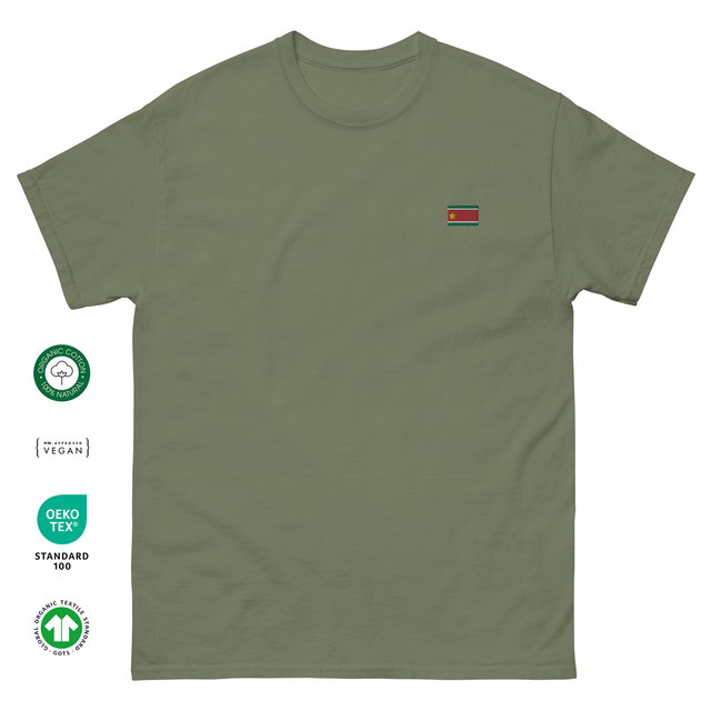 Drapeau Gwadloup brodé _ T-Shirt Unisex Premium Bio