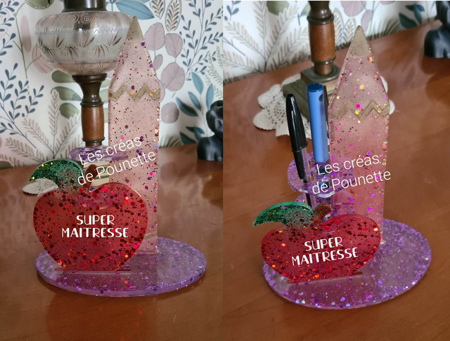 Porte crayon pomme à personnaliser