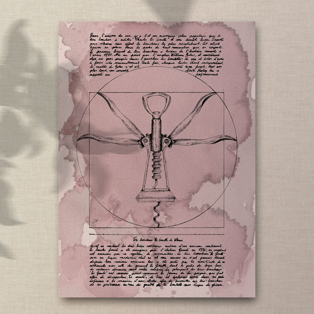 Affiche A4 - Vin Nature - Tire Bouchon De Gaulle de Vitruve