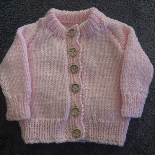Pink cardigan 0-3months