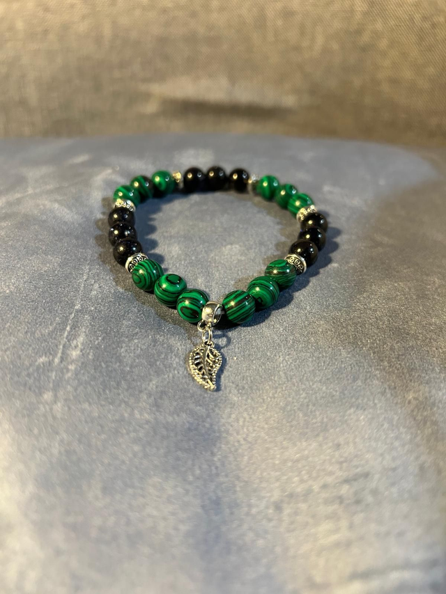 Blue Sandstone &amp; Malachite Bracelet