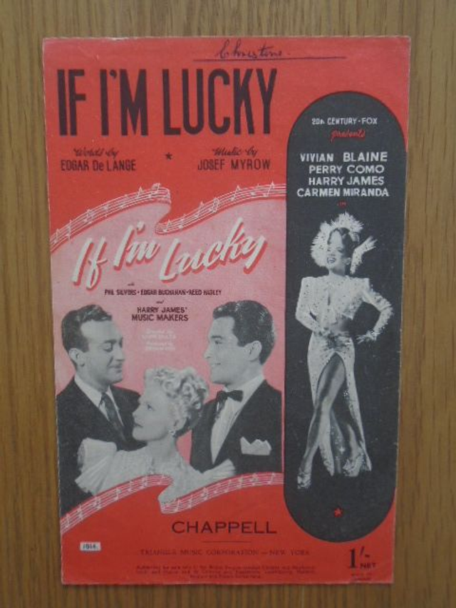 If I'm Lucky Vintage Sheet Music