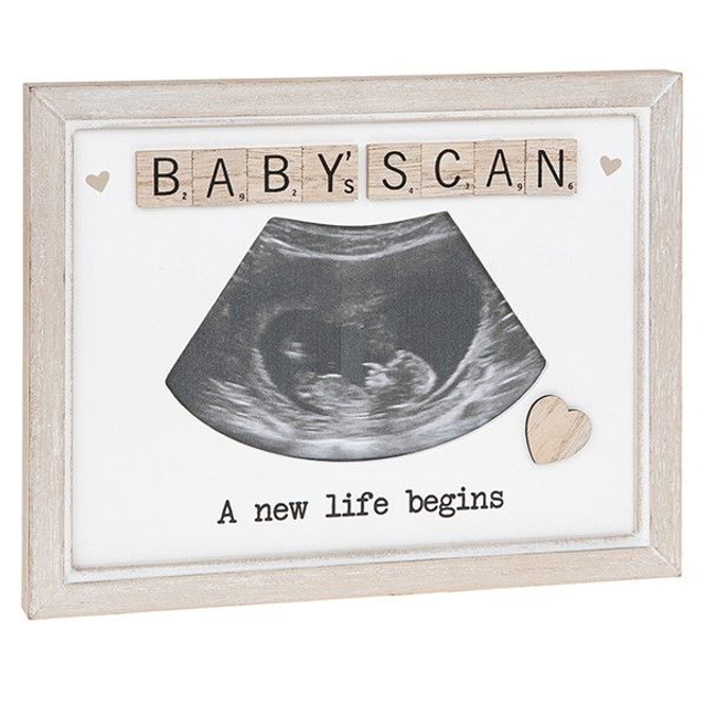 Baby Scan Photo Frame – A New Life Begins Pregnancy Ultrasound Keepsake Gift