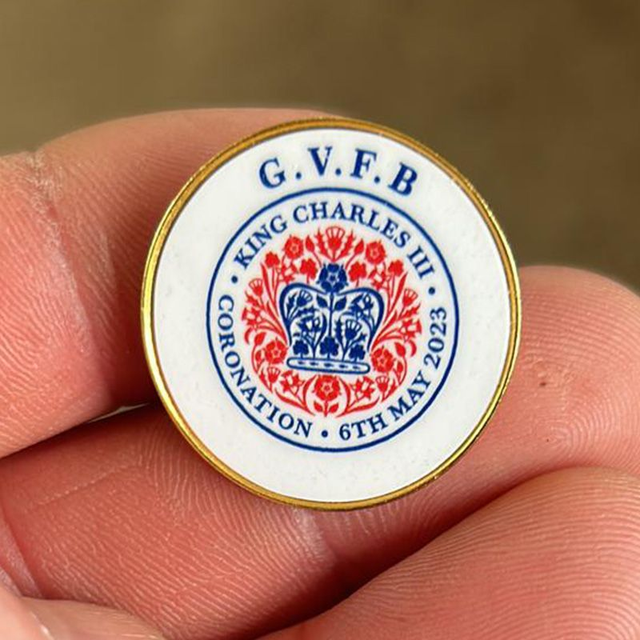 King Charles Corronation Pin Badge