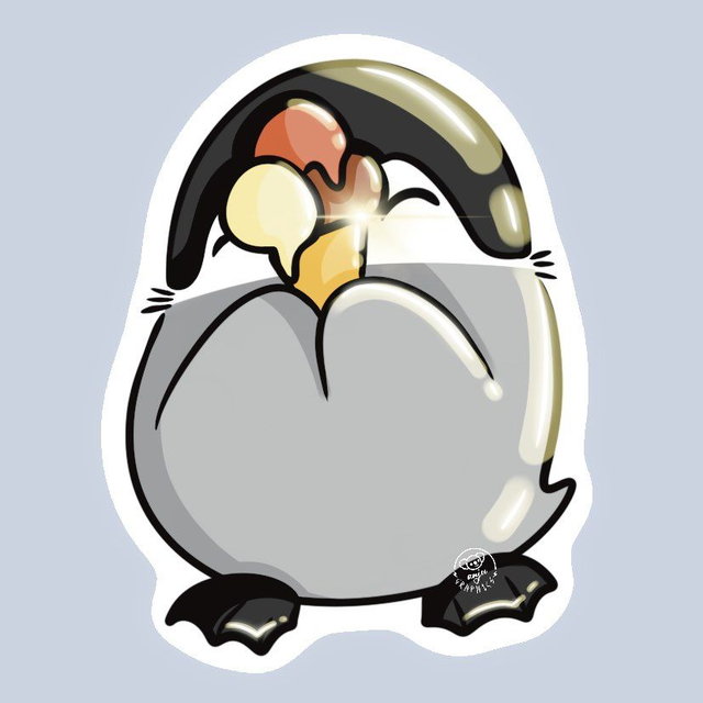 Sticker Pingouin Glacé