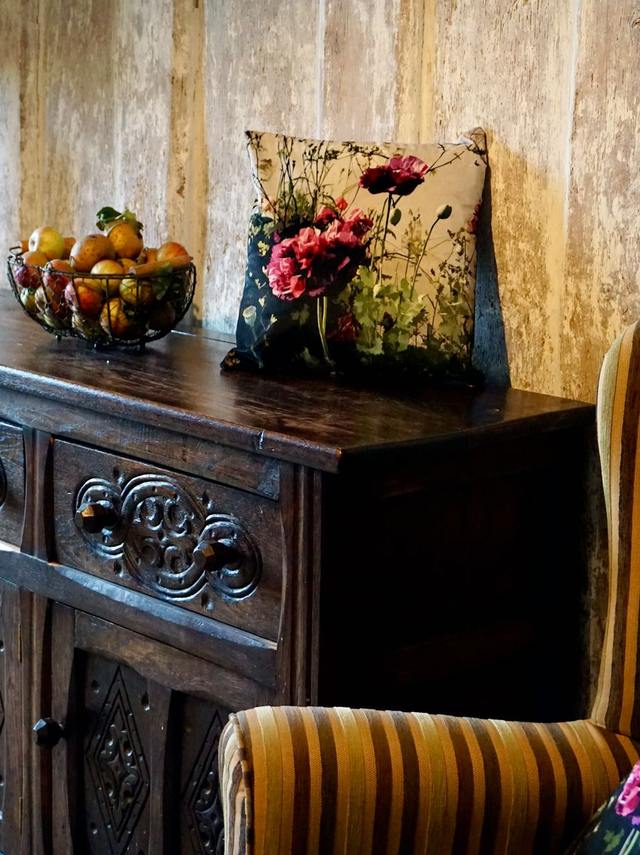 Cushion 'Purple Poppies'