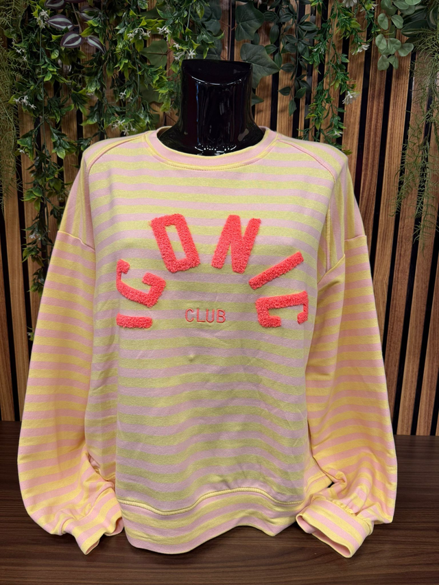 Sweater Iconic - geel/roze