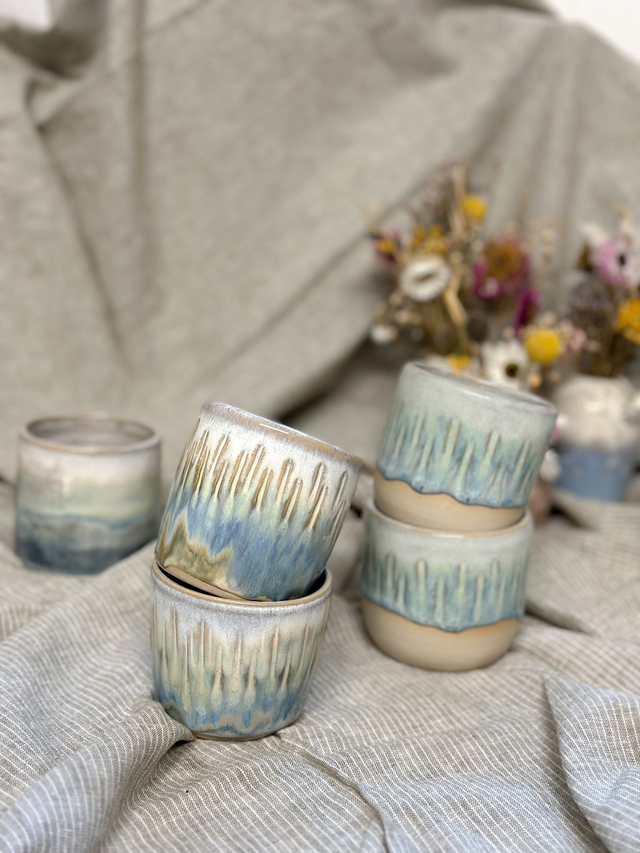 Becher Meeresrauschen mit Riffeln