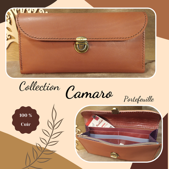 CAMARO portefeuille - Fauve