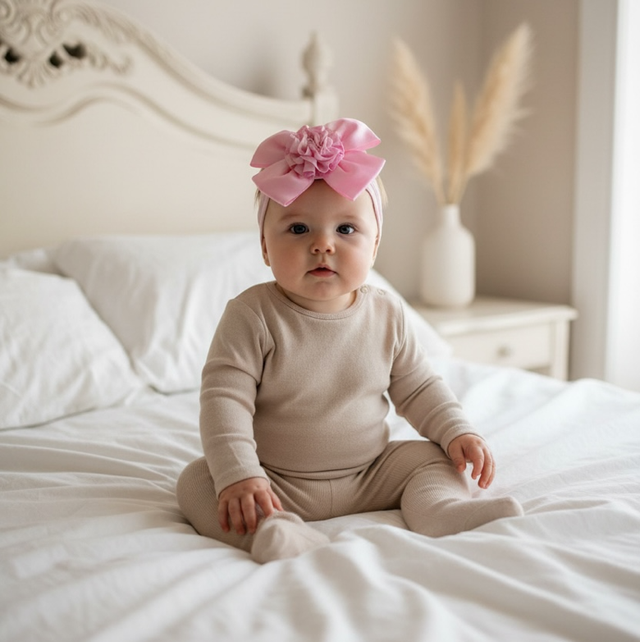 Baby’s Pink Bow Headband 