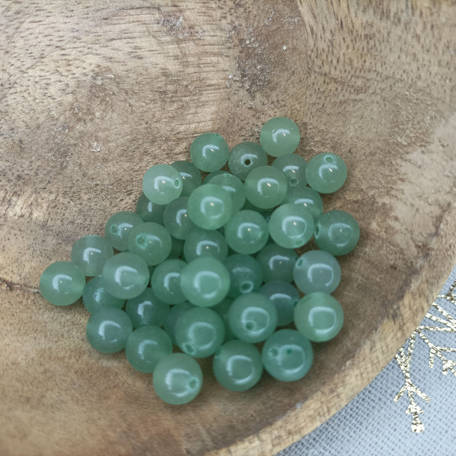Aventurine Verte / Perle de 8 mm à l'unité / Pierres Naturelles Rondes et Polies
