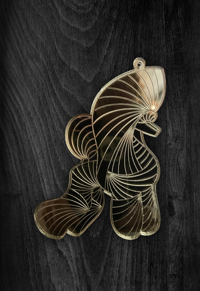 Acryl - Poodle Puppy Gold