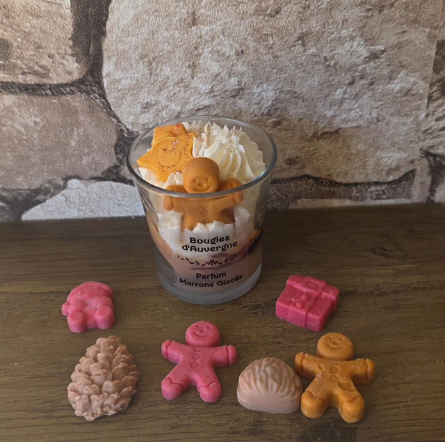 Bougie Artisanale Épices de Noël n°49 - env. 100g - Création Unique 