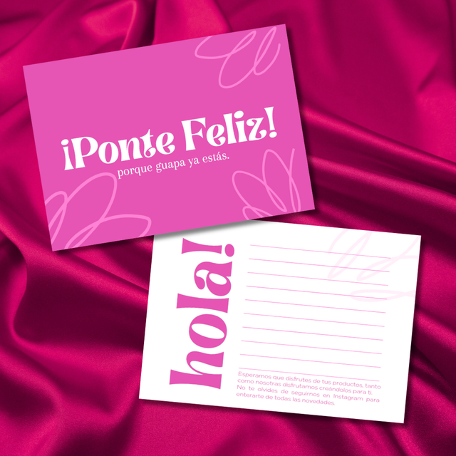 Postal de agradecimiento -PONTE FELIZ-