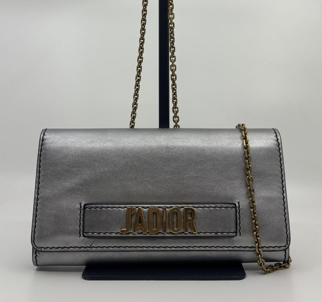 BOLSO J´ADIOR EN CUERO PLATEADO DIOR 