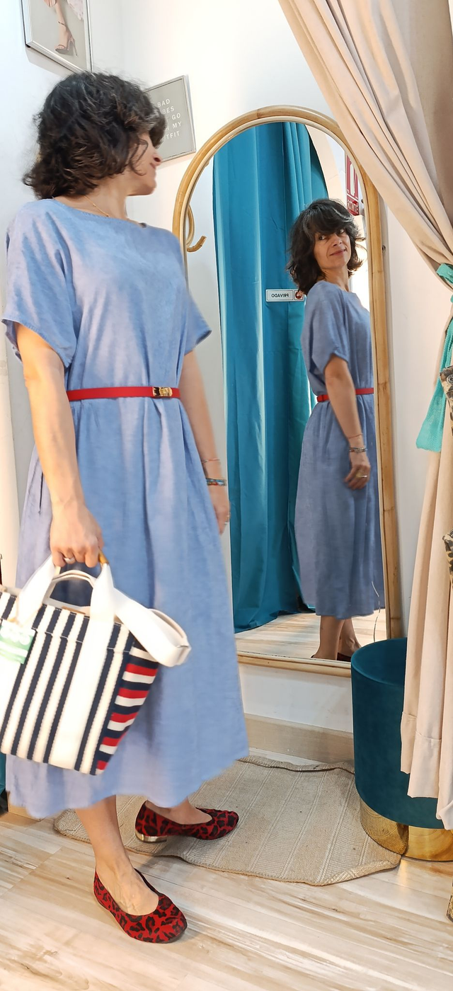 Vestido denim oversize