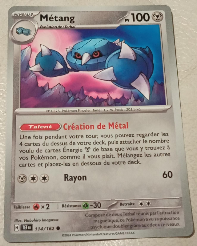 Carte pokémon Métang