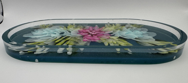 Resin Blooming Tranquility Trinket Tray