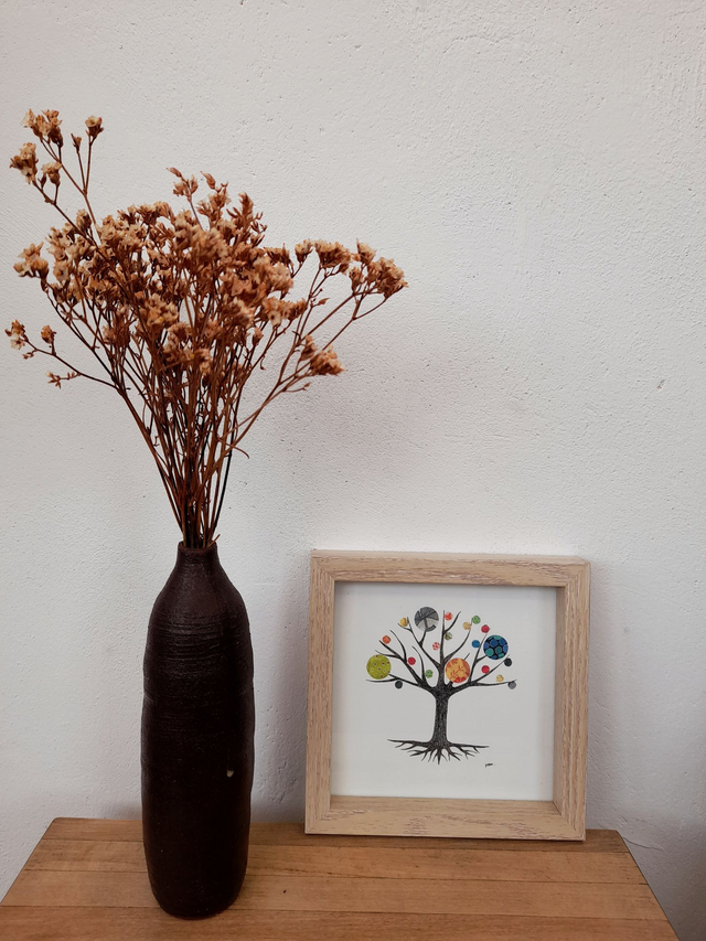 Illustration PRINT petit format carré Arbre de vie