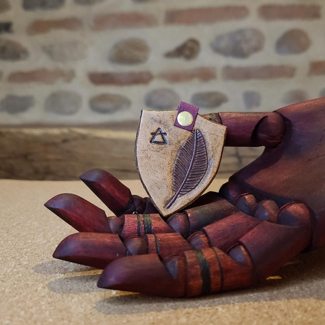 Porte-clefs &quot;plume symbole de l&#039;air&quot;