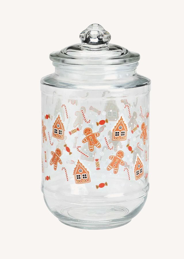 Voorraadpot met gingerbread van transparant glas - 2 liter