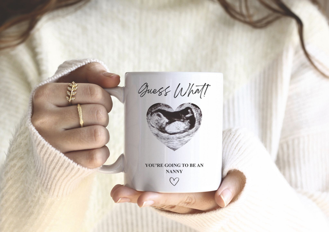 Pregnancy announcement mug