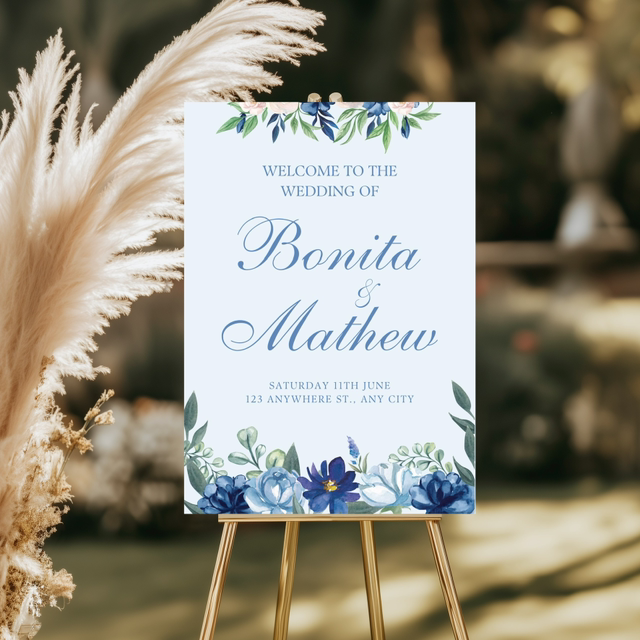 Wedding welcome board
