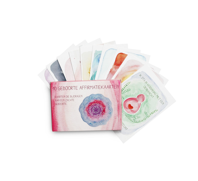 Affirmatiekaarten Geboorte set van 10