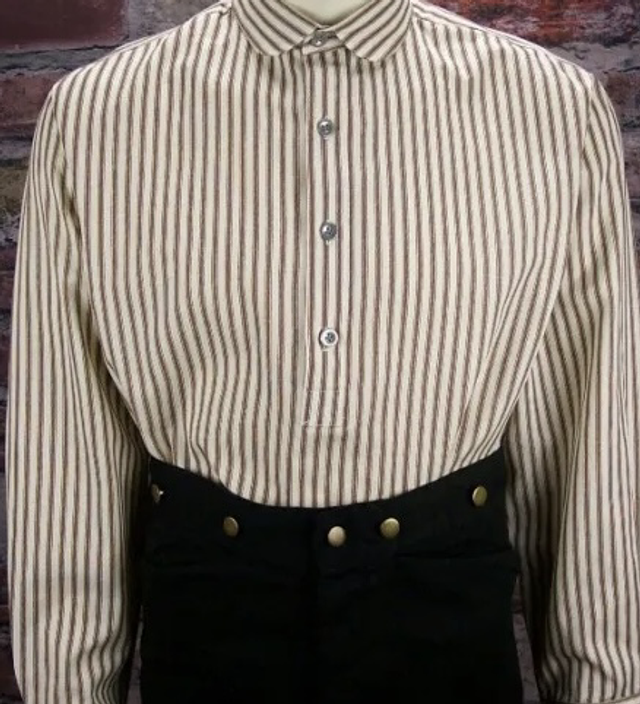 Shiloh Tan stripe shirt