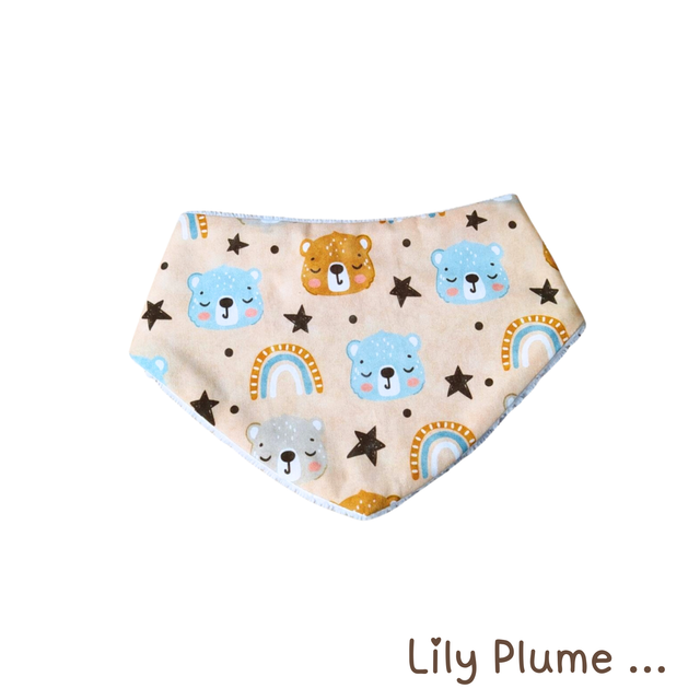 Bavoir de dentition têtes d&#039;ours